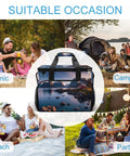 Leakproof Insulated Picnic Backpack Cooler Bag With 30L Capacity for Beach, Camping, and Outdoor Adventures, shown in various outdoor settings.