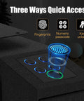 Three access options for Quick Draw Concealed Handgun Safe With Smooth Slider Design And Hidden Fingerprint Lock.