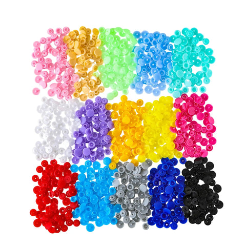 Snap Button Kit With Pliers, 150 Sets In 15 Colors, Plastic Snap Fasteners for Sewing and Craft Projects, multicolor view