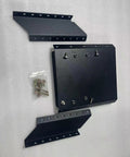 Adjustable Four Inch Setback Jack Plate For Outboard Engines Up To Thirty Five Horsepower with mounting hardware in black finish.