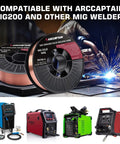 Pro Grade Mig Welding Wire 0.030 ER70S6 10 Lb Spool Low Splatter For Steel Smooth Feed And Deep Penetration Compatible With Lincoln Miller Forney Harbor Welders