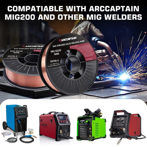 Pro Grade Mig Welding Wire 0.030 ER70S6 10 Lb Spool Low Splatter For Steel Smooth Feed And Deep Penetration Compatible With Lincoln Miller Forney Harbor Welders