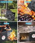 Heavy Duty IP67 120mm Blower Fan With Dual Ball Bearings 12V DC cooling outdoor stove, barbecue, camping, and fireplace setups