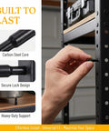 Hand adjusting Beefed Up Shelf Support Pegs With Rubber Covers Black Carbon Steel 24 Pack in metal shelving unit