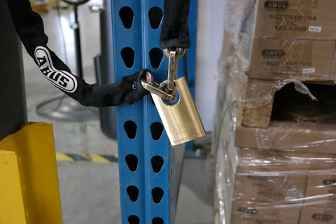 Rekeyable Padlock With Zero Bitted Uncut Keys For Locksmith Cut High Security Steel Padlock With Shrouded Shackle on storage gate