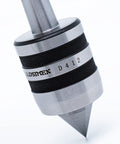 MT2 Morse Taper Live Center For Lathe 2MT Beefy Medium Duty With Triple Bearing, 5000 RPM, 60-degree point close-up view