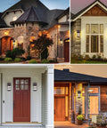 Two Pack Motion Sensor Outdoor Lights Dusk To Dawn Oil Rubbed Bronze Porch Lights on various house exteriors