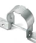 2-3/8 Inch Steel To Wood Fence Brackets Set With 50 Pipe Grip Ties Galvanized Metal Fence Post Brackets For Quick Repair And Secure Attachments Screws Not Included