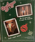 A Christmas Story themed packaging with images related to Leg Lamp 20 Inch From A Christmas Story Officially Licensed Replica For Fans And Collectors An Iconic Classic Movie Prop That Makes A Bold Desk Decor Statement And A Must Have Gift For Holiday Home Office.