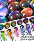 Cat Eye Gel Nail Polish Kit With Magnetic Stick 9D Dual Colors HEMA Free Galaxy Chameleon Effect UV LED Safe display