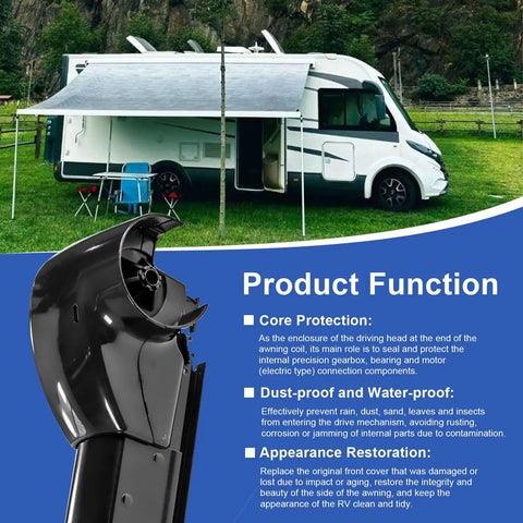 RV Awning Idler Cover Replacement For Non Motor Left End Cap Compatible With Carefree Colorado Compass Altitude Series