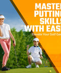 Kids mastering putting with Adjustable Kids Putter With Extendable Shaft 17 To 35 Inches Right Handed Youth Golf Training Club