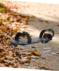 20-Piece Lawn Aerator Shoes With Metal Spikes on ground, showing durable construction and easy installation design