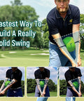Posture Perfect Golf Swing Trainer For Arm And Body Coordination, Muscle Memory Builder, And Pro Grade Swing Mechanics in use