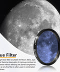 Deluxe 2 Inch LRGB Filter Set For Monochrome CCD Cameras With Luminance And Red Green Blue Color Filters blue filter close-up