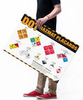 Person holding Hazmat Placards Poster Must Have 49 CFR 172 Identification Chart Class 1 To 9 Dangerous Goods Reference Guide.