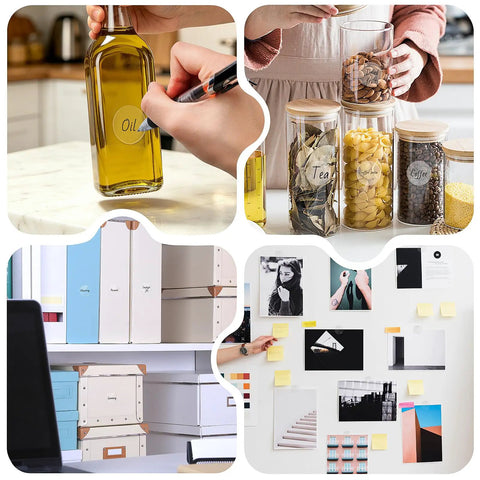 Clear Circle Stickers 1 Inch, 1440 Count on 20 Sheets, Glossy PET Film Seals for Packaging to Neatly Close Envelopes and Lightweight Paper Without Covering Logos or Text; clear round seals on jars, files, and photos