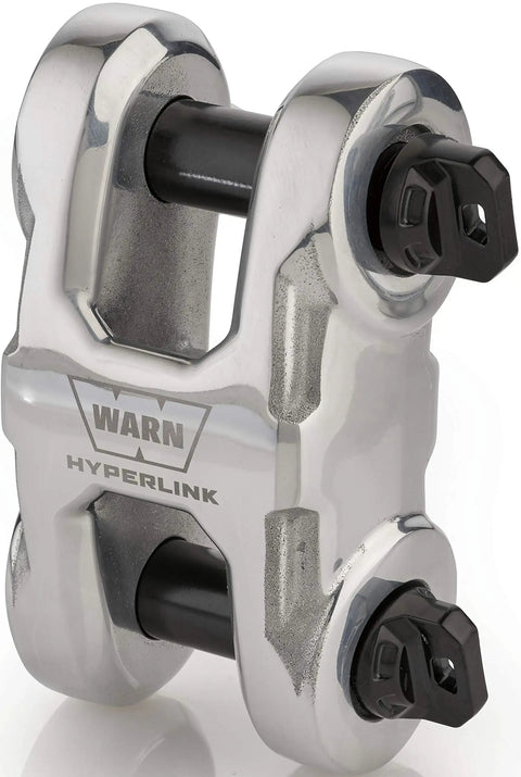 Hyperlink Multi Purpose Dual Pin Shackle Polished Finish For Off Road Recovery And Rigging, close-up of aluminum body