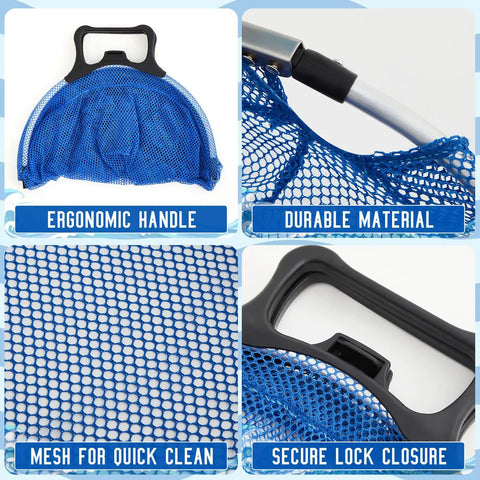 Two Pack Lobster Clam Mesh Dive Bags With Dive Flags showing ergonomic handle, durable material, mesh, and secure closure.