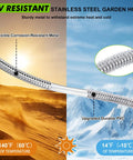 Heavy Duty Burst Resistant Metal Garden Hose With 304 Stainless Steel Outer Shell And Rugged PVC Liner in temperature extremes