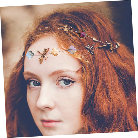 Level Up Your DIY Game With This Dope Bulk Lot Of Drilled Glass Spacer Beads Perfect For Jewelry Making Bracelets Purses And Chandelier Designs Grab These Fresh Bead Kit Today, featuring a floral headpiece adorned with colorful beads.