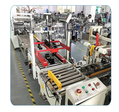 Effortless Box Sealer Machine For Fast Carton Sealing, Heavy Duty Sealing Equipment With Simple Operation And Adjustable Speed, Built For Fulfillment Centers, Warehouses, And Small Business Shipping Needs; white roller conveyor