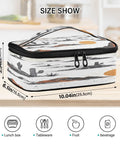 Western Desert Inspired Insulated Lunch Bag With Leakproof Cooler shown with dimensions and desert design