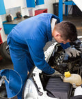 Mechanic using Pair Of Telescoping Inspection Mirrors Extend To 28 Inches With 360 Degree Rotation And Detachable Pocket Mirror