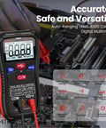Rechargeable Digital Multimeter Tester With Type-C Interface shown measuring voltage on circuit board