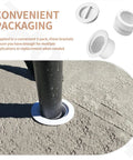 Three Pack Floor Mounted Umbrella Stands With Seven And A Half Inch Sleeve And Center Cap For One And A Half To One And Three Quarter Inch Center Shafts installed on outdoor surface