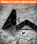 Four Pack Corner Brackets 66mm By 66mm Right Angle Shelf Braces Triangle Metal Corners For Wood Desk Edge 90 Degree