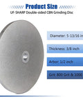 Double Sided CBN Grinding Disk 800 And 1000 Grit Sharpening Wheel Fits WS3000 5-13-16 Inch Diameter with aluminum hub