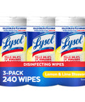 Disinfectant Wipes For All Surfaces With Antibacterial Power Clean Up Mess Fast Lemon And Lime Blossom Scent 80 Count Pack Of 3