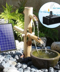 8W Solar Water Pump With Built In 3600mAh Battery Backup For Bird Bath Pond And Garden Water Features All In One Kit P108D