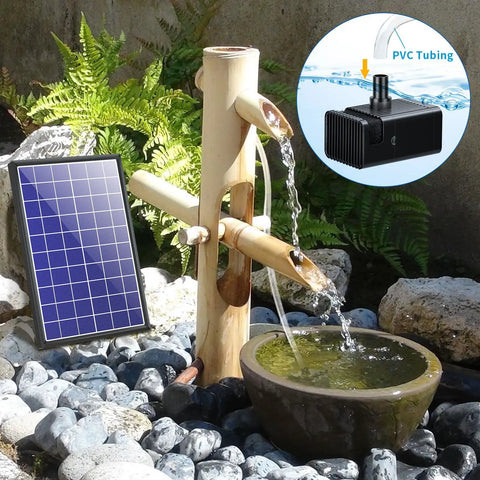 8W Solar Water Pump With Built In 3600mAh Battery Backup For Bird Bath Pond And Garden Water Features All In One Kit P108D
