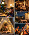 4 In 1 USB Rechargeable Camping String Lights With 8 Modes, 32.8Ft Waterproof Tent Lights used in various settings