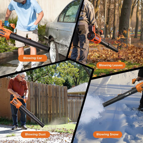 Beast Power Cordless Leaf Blower With 650 CFM Up To 180 MPH used for blowing car, leaves, dust, and snow