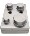 Pro Grade Circle Disc Cutter Set With Four Punches And Die For Cutting Clean Circles From Soft Metal Up To 14 Gauge