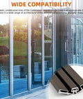 83 Inch Aluminum Continuous Hinge For Doors 2 Pack Heavy Duty Geared Full Length Pin Style Dark Bronze Finish in modern glass doors.