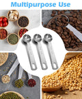 Three Piece Stainless Steel Measuring Spoons Set For 1 Teaspoon 5ml Precise Cooking And Baking No Guesswork For Spices And Salt