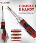 Ratcheting Screwdriver Set With Magnetic Tips 19 In 1 All In One Portable Handy Multi Tool showcased with various bits and sizes.
