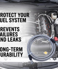 Ultimate Stainless Steel Fuel Line Kit Replaces Chevy And Gmc 819-846 Braided Hose Set For Quick Swap Fixing Rust Leaks And Ensuring Rock Solid Engine Performance Under Squeeze. stainless braided fuel line kit in engine bay