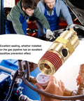 M METERXITY 2-Pack brass air compressor pressure release safety valve, 1/4-inch NPT male, 175 PSI auto vent