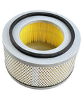 Front view of Heavy Duty Air Filter Replacement For Becker Vacuum Pump 90951200000 909512 with yellow filter element and metal casing.