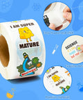 Natural Sciences Roll Sticker Pack 2 Rolls 1000 Biology Experiment Decals showing peelable waterproof lab stickers with designs.