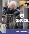 Armored High Security Padlock for Outdoor Storage Units Sheds Gates and Garages Weatherproof Heavy Duty Lock in use