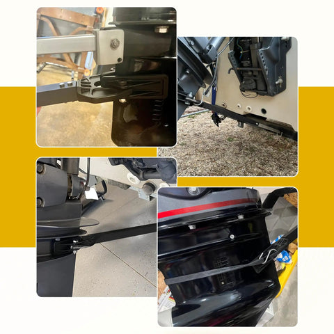 Adjustable Boat Transom Saver From 23 To 35 Inches, Keeps Outboard Motors Up To 100HP Safe On Trailers, Fits Rollers And Bunks, Anti Corrosion Marine Grade Tough Build For Safer Towing And Built To Last Durability