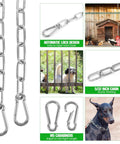 2 Pack Outdoor Gate Chain Lock With Four Carabiners, Adjustable 28 Inch Gate Latch Chain for Fence Yard Garden Farm Barn, Stainless Steel