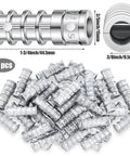 Image showing 25 Pack Lag Shield Concrete Anchors 3/8 By 1-3/4 Inch Heavy Duty Beefy Zinc Alloy Masonry Anchors for cinder block and masonry holes.
