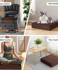 Ultra Thick Recliner Seat Cushion For Seniors, 20 X 20 Inch Raised Chair Pad With Soft Touch Fabric on various seating options.